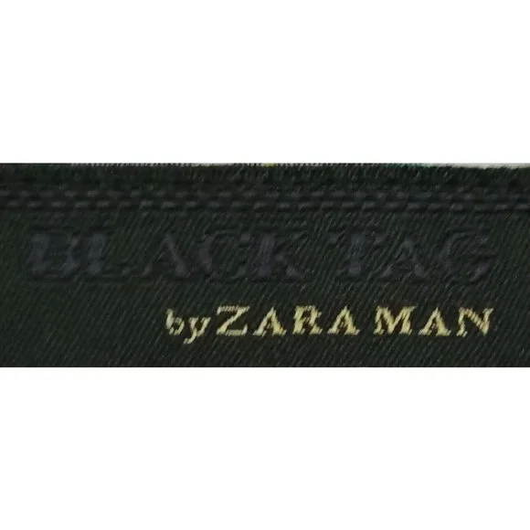 ZARA BLACK TAG Mens Plaid Long Sleeve Shirt Size L Super Slim Fit EX COND - Picture 2 of 6